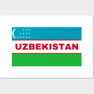 Uzbekistan Flag Posters and Art